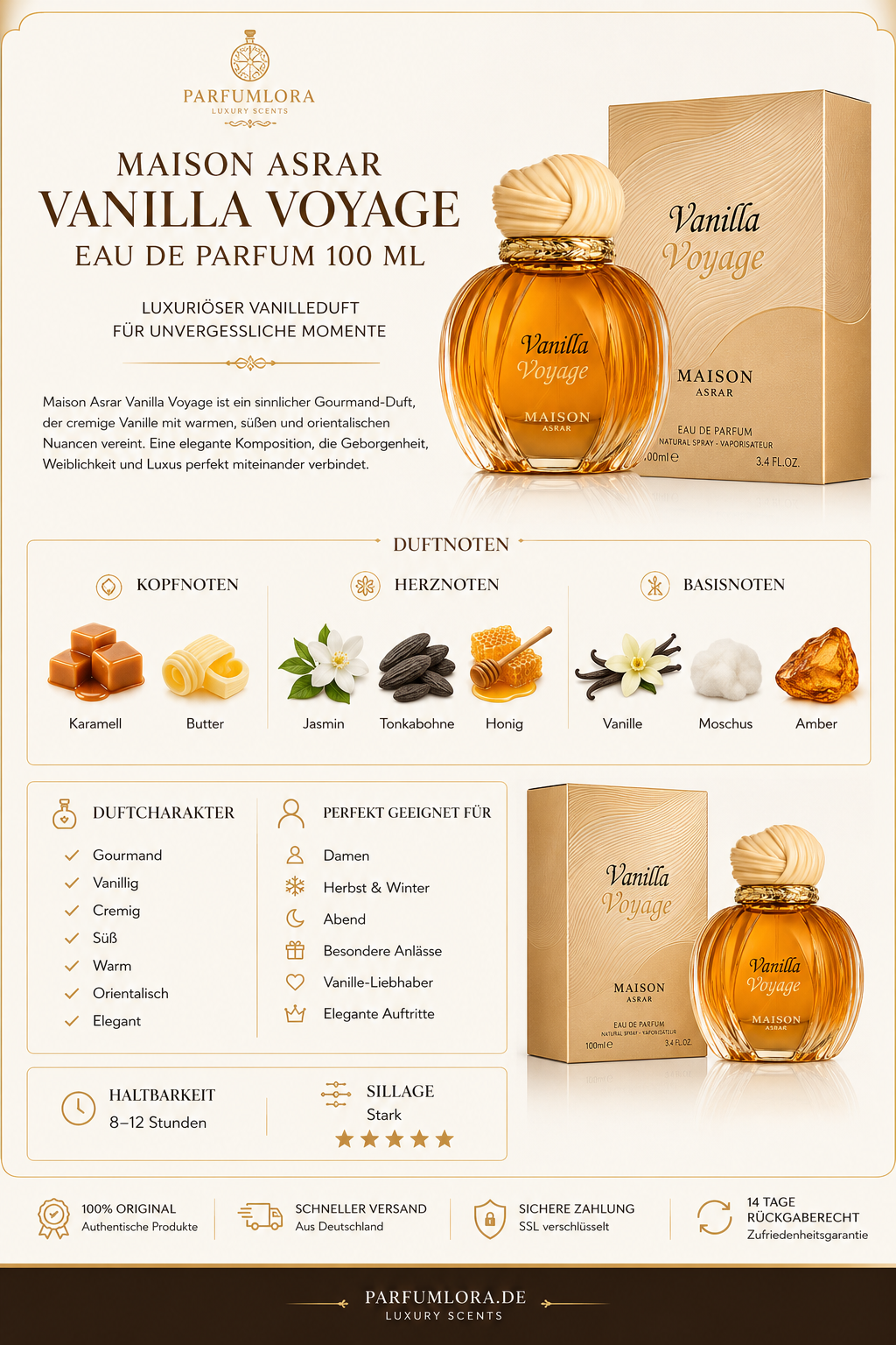 Maison Asrar – Vanilla Voyage Eau de Parfum 100 ml