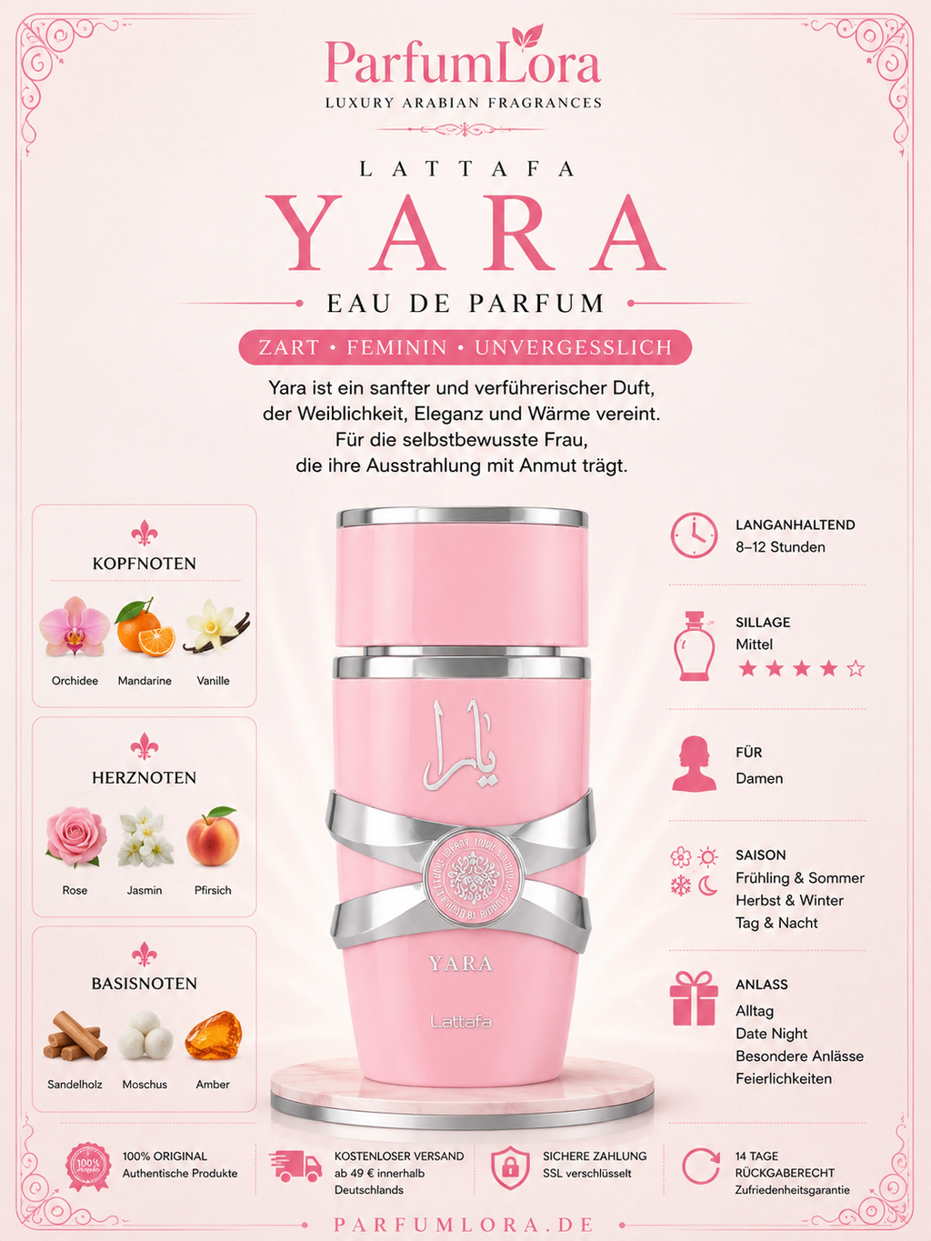 Lattafa – Yara Eau de Parfum 100 ml