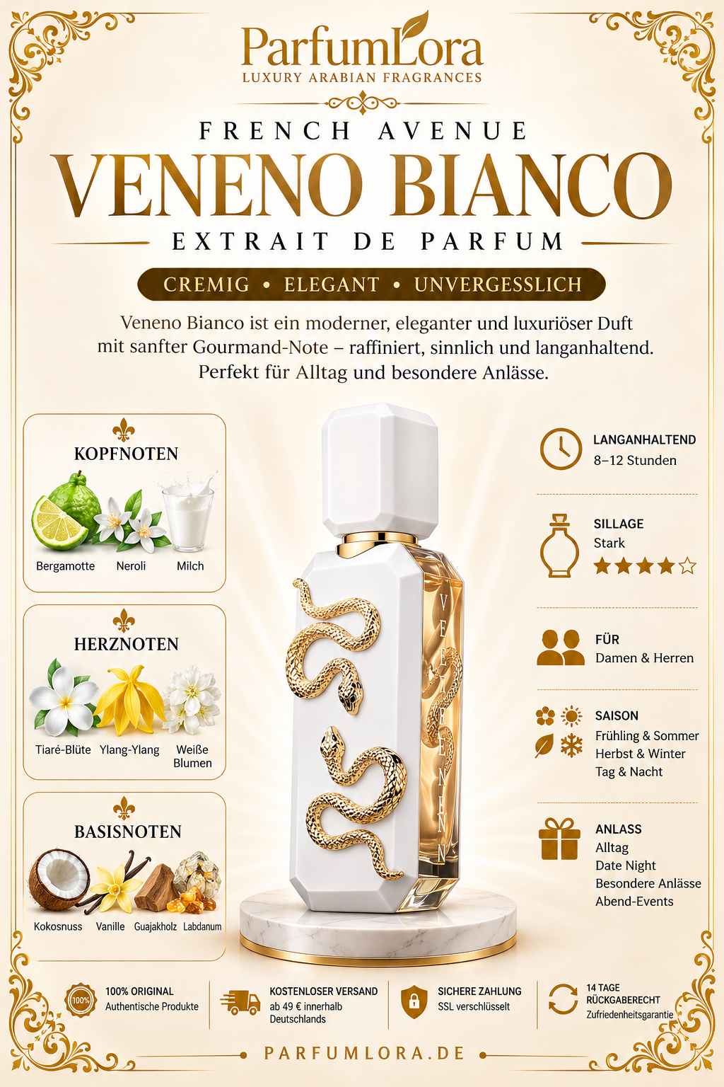 French Avenue Veneno Bianco Extrait de Parfum 100ml