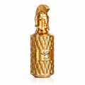 Le Falconé Muharib Alpha Extrait de Parfum 85 ml – goldener Parfumflakon mit Kriegerhelm auf weißem Hintergrund