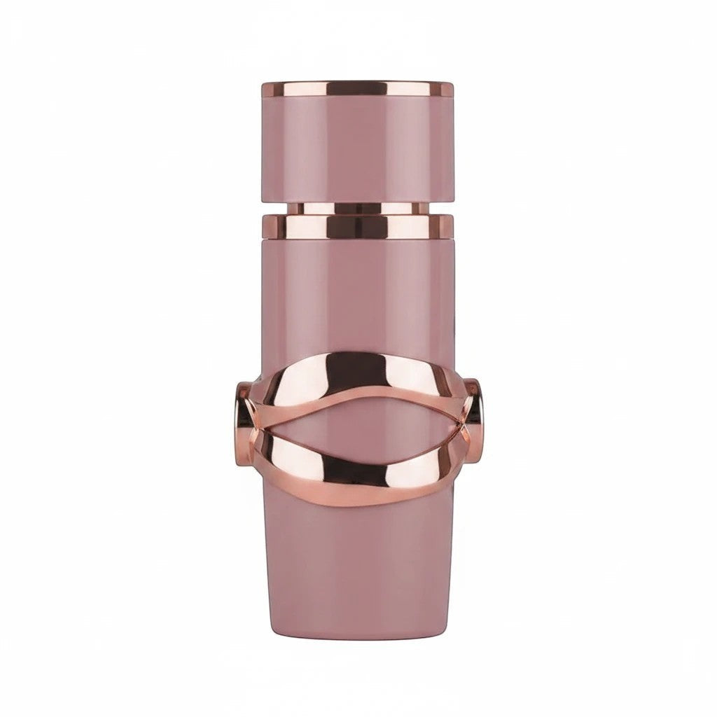 Rimaal Lattafa Yara Eau de Parfum in einem eleganten, zartrosa Flakon mit roségoldenen Akzenten für Damen.